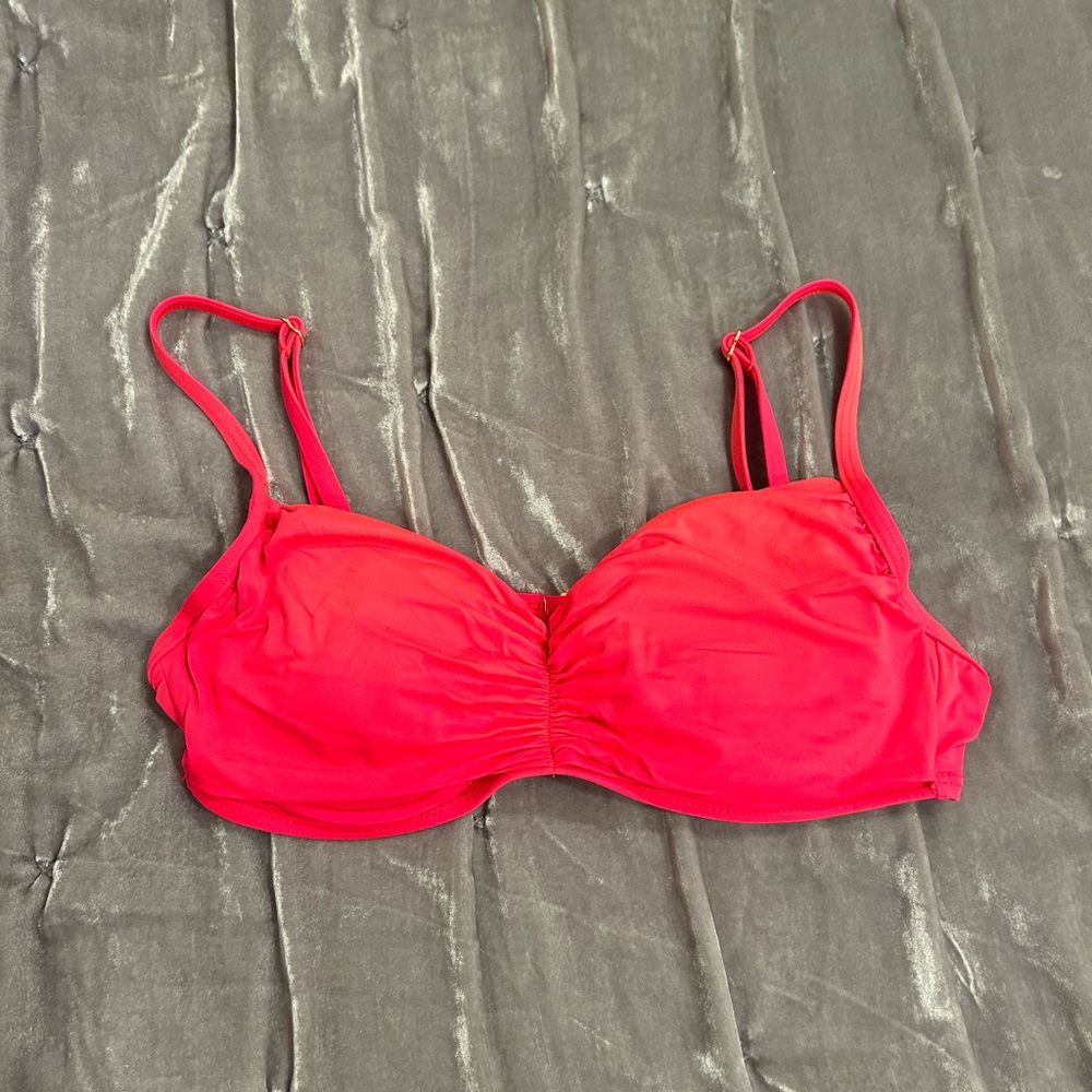 Ralph Lauren Red Scrunch Bikini Top